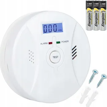 Bezpečnostní detektor DETEKTOR OXIDU UHELNATÉHO SENZOR ČADU, DETEKTOR NEVIDITELNÉHO A JEDOVATÉHO PLYNU (OXID UHELNATÝ) - NAPÁJENÍ BATERIEMI