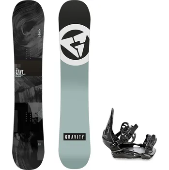 Snowboard Gravity snowboards Snowboard komplet Gravity Contra 24/25 + vázání S230 black Velikost: 157 cm, Velikost vázání: M/L