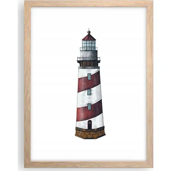 Obraz Obraz plakát v rámu světlý dub do obýváku 30x40 lucerna plakáty na zeď