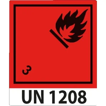 Speciální papír Samolepicí etiketa 100x120 mm - ADR 3 Tekuté zápalné materiály UN1090