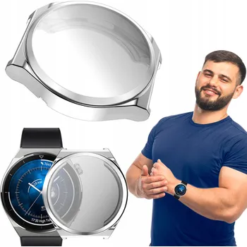 Pouzdro na mobilní telefon 2v1: Pouzdro + sklo pro chytré hodinky Huawei Watch GT 3 Pro Sport 46mm