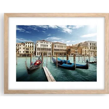 Obraz Obraz plakát v rámu světlý dub do obýváku 40x30 město foto na zeď