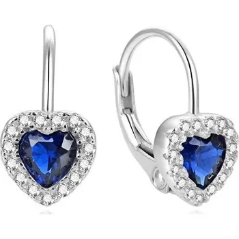 Náušnice Beneto Jemné stříbrné náušnice ve tvaru srdíček AGUC2590DL