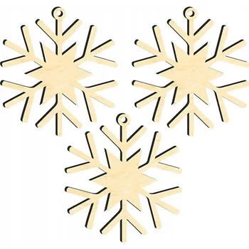 Obraz OZDOBY ŚWIĄTECZNE CHOINKOWE DREWNIANE Z42 3 ks