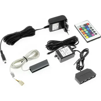 Příslušenství pro LED osvětlení SADA 1 x LED RGB klip z PVC pro polic skleněné police, úchyty