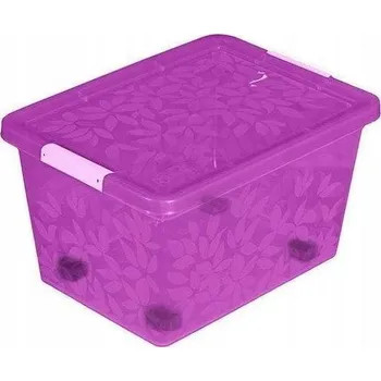 Úložný box Průhledný , vícebarevná Krabička na kolečkách