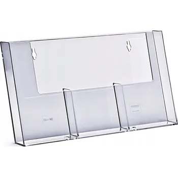 Nástěnný stojan na letáky - 3 kapsy vodorovné 1/3 A4