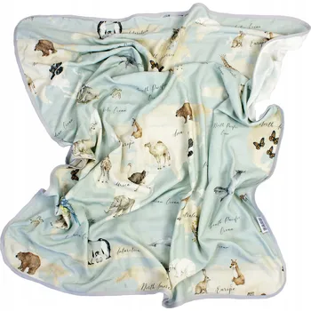 Zavinovačka Zavinovačka bambusová 75x100 cm Mapa Zvířata světa