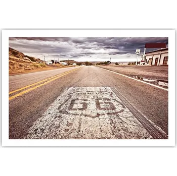 Obraz Obraz plakát do obýváku ložnice 91x61 silnice 66 foto na zeď bez rámu