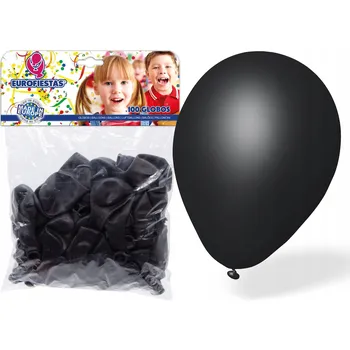 Balónek Černé Latexové Balónky 100 Ks