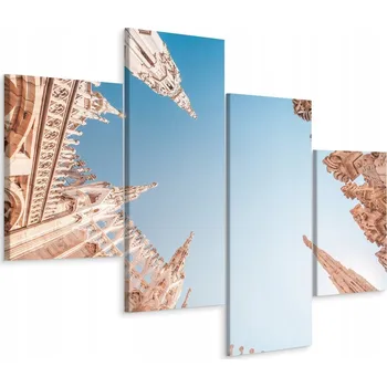 Obraz Čtyřdílný obraz KATEDRÁLA Pohled zdola 3D 80x50