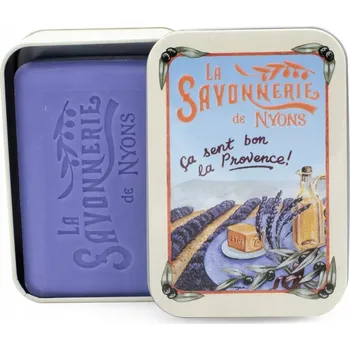 Mýdlo Marseillské mýdlo La Savonnerie de Nyons LAVANDE LEVANDULE v krabičce, Provence 200g