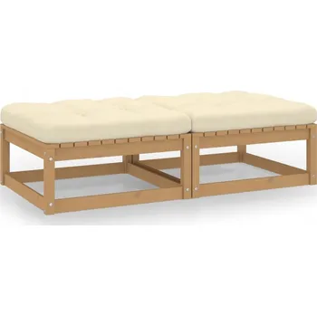 Zahradní stoličky s polštáři, 2 ks, masivní dřevo