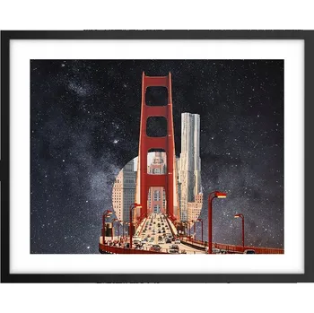 Obraz Foto obraz, plakát na zeď v černém rámu 50x40 mosty, plakáty do obýváku