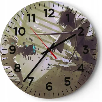 Hodiny Kuchyňské nástěnné hodiny 30x30 Fantasy Moderní skleněné hodiny do obýváku Tiché