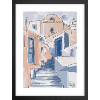 Obraz Obraz plakát v černém rámu do obýváku 30x40 architektura foto na zeď