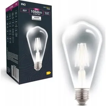 Žárovka LED žárovka Filament ST64 E27 8W 1050lm 4000K INQ