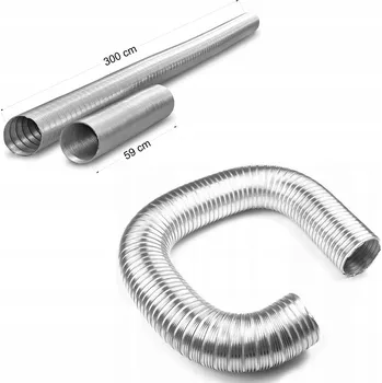 IP kamera ALUFLEX TRUBKA HLINÍKOVÁ SPIRO 90 mm ELASTICKÝ KANÁL 3 metry