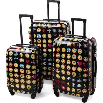 Sada 3 kufrů KEMER RGL PRINT Smajlíci