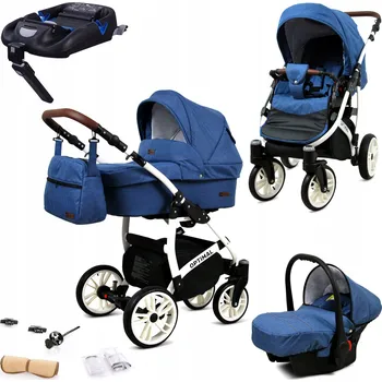 Kočárek Kočárek 4v1 BabyLux Optimal: sportovní kočárek, hluboká korba, autosedačka ISOFIX
