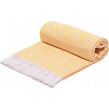 Prostěradlo Deka Rena Home bavlna 140 cm x 200 cm žlutá