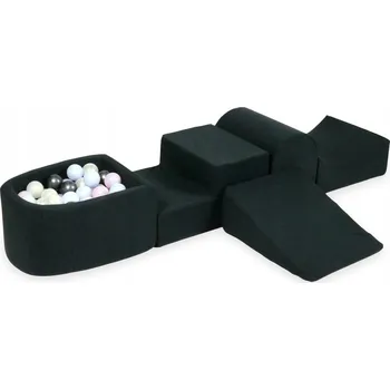 Dětské hřiště Pěnové dětské hřiště se skluzavkou a bazénkem micro grafit barvy