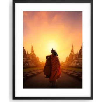 Obraz Obraz plakát na zeď v černém rámu 40x50 Thajsko plakáty do obýváku