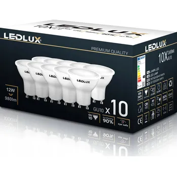 Žárovka 10x LED žárovka GU10 12W 980Lm NEBLIKÁ 4000K
