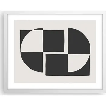 Obraz Obraz plakát na zeď v bílém rámu 50x40 abstrakce foto do obýváku