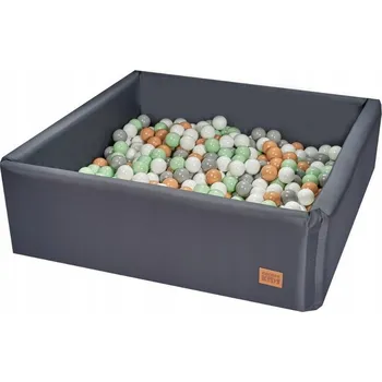 Suchý bazén Suchý bazén pro děti Grafitový Čtvercový, ohrádka, dětské hřiště 150x150x50