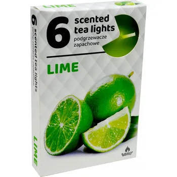 Svíčka Parafínové čajové svíčky LIME Admit 6 ks