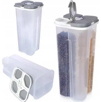 Dóza na potraviny Kuchyňská nádoba rozdělená na sypké potraviny, dávkovač 3 l