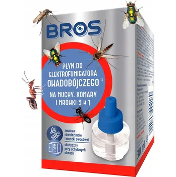 BROS Náplň do elektrického odpařovače proti hmyzu, mouchy, komáři, mravenci, moli