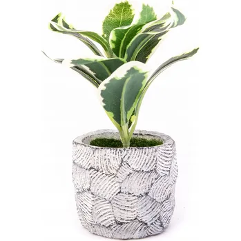 umělá květina UMĚLÉ KVĚTY V KVĚTINÁČI ZELENÁ ROSTLINA 18 CM