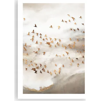 Obraz Plakát bez rámu do obýváku, ložnice 50x70 ptáci moderní módní obraz