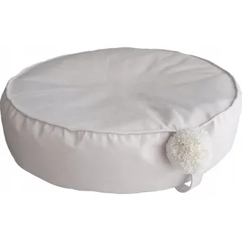 Taburet Taburet pro děti, Velurová látka - krémová