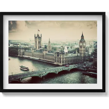 Obraz Elegantní obraz v rámu Architektura Anglie - letecký pohled 80x60 cm