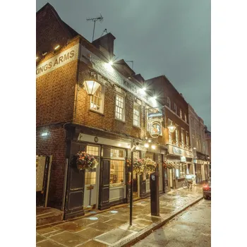 Obraz Plakát Pub King Arms v Greenwich bez rámu 64 x 90 cm