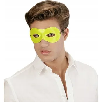 Karnevalový doplněk Widmann Žlutá neonová škraboška na karneval