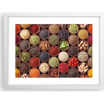 Obraz Obraz plakát v bílém rámu do obýváku 40x30 gastronomie foto na zeď