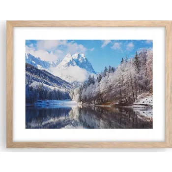 Obraz Obraz plakát v rámu světlý dub do obýváku 40x30 zima foto plakáty na zeď