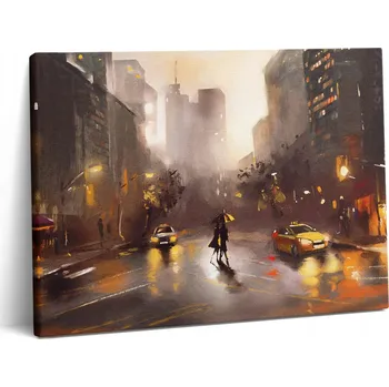 Obraz Obraz Na Plátně Premium do Kanceláře Pohled na Ulici New Yorku 80x60 cm