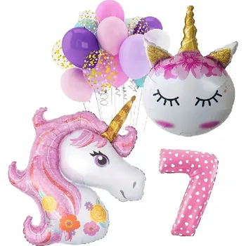 Balónek BALÓNKY sada narozeniny 7 LET JEDNOROŽEC UNICORN