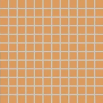 Dlažba Mozaika Rako Color Two 2,5×2,5 cm (set 30×30 cm) světle oranžová matná GDM02150