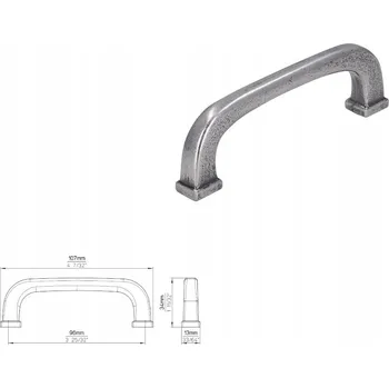Nábytková úchytka SIRO 1577-110ZN29 staré stříbro