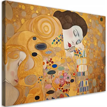 Obraz OBRAZ Žena portrét abstrakce - G. Klimt NA PLÁTNĚ 60x40