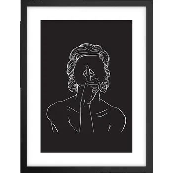Obraz Obraz plakát v černém rámu do obýváku 30x40 žena foto plakáty na zeď