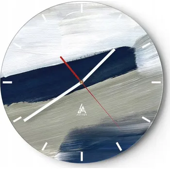 Hodiny Nástěnné hodiny do kuchyně 30x30 Umělecké skleněné hodiny do obýváku Loft Tiché