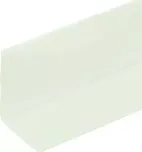 Bílá plastová PVC soklová lišta F714 - délka 40 m, šířka 3 cm, výška 3 cm
