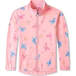 DÍVČÍ MIKINA S MOTÝLKY SM3537 VELIKOSTI 98-128 Velikost: 104, Barva: Růžová